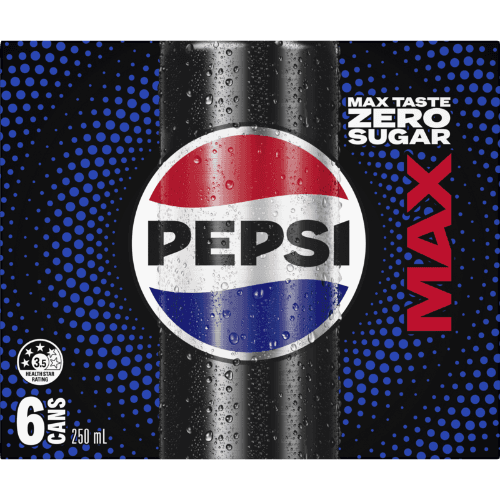 Pepsi Max Zero Sugar Soft Drink Cans