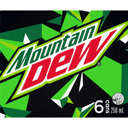 Mountain Dew Soft Drink Cans