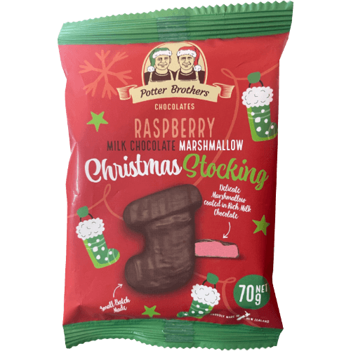 Potter Brothers Raspberry Milk Chocolate Marshmallow Christmas Stocking