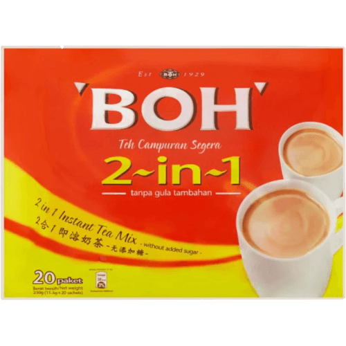 Boh 2-in-1 Instant Tea Mix No Sugar 20 pack