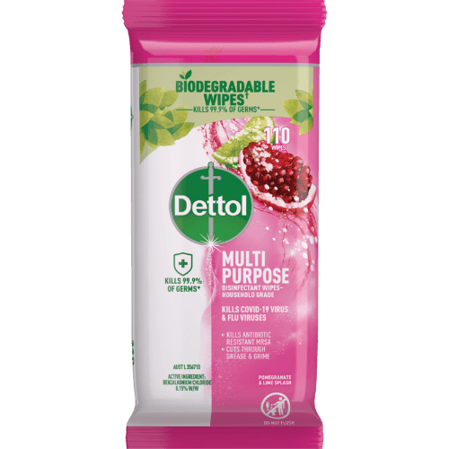 Dettol Pomegranate & Lime Splash Multipurpose Wipes