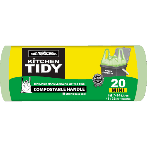 Big Black Sacks 12L Mini Handle Compostable Bags