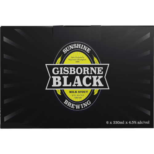 Sunshine Brewery Gisborne Black Milk Stout 6 × 330 mL