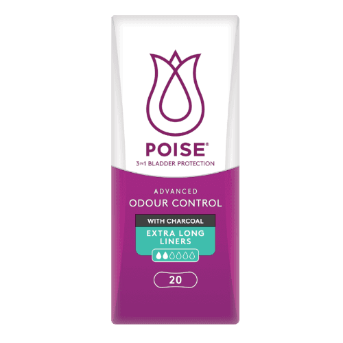 Poise Charcoal Extra Long Liners