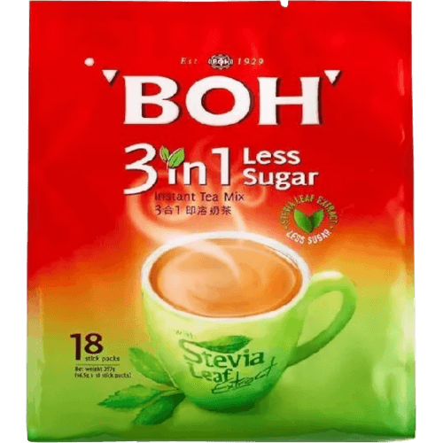 Boh 3-in-1 Instant Tea Mix With Less Sugar 18 × 16.5 g