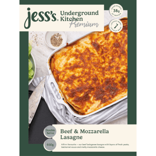 Jess's Underground Kitchen Premium Beef & Mozzarella Lasagne