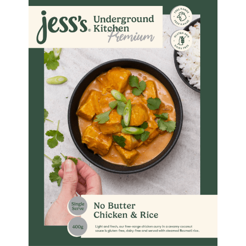 Jess's Underground Kitchen Premium No Butter Chicken & Rice