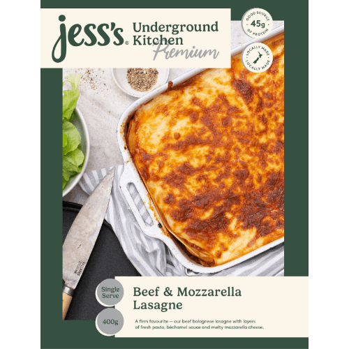 Jess's Underground Kitchen Premium Beef & Mozzarella Lasagne