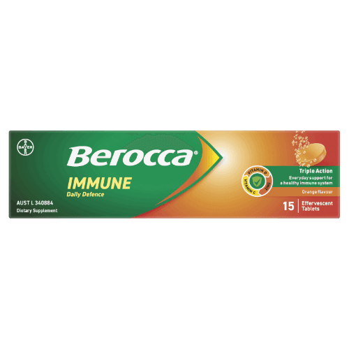 Berocca Immune Daily Defence Orange Flavour Effervescent Tablets