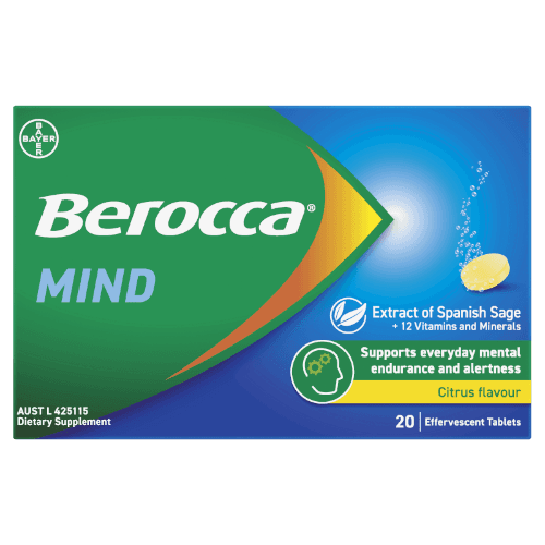 Berocca Mind Citrus Flavour Effervescent Tablets