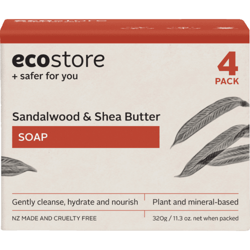 Ecostore Soap Sandalwood & Shea Butter 4 × 80 g