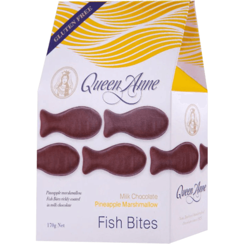 Queen Anne Pineapple Marshmallow Milk Chocolate Fish Bites