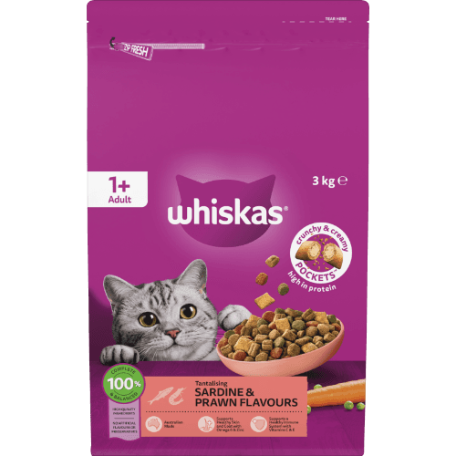 Whiskas Sardine & Prawn Flavour Adult Dry Cat Food