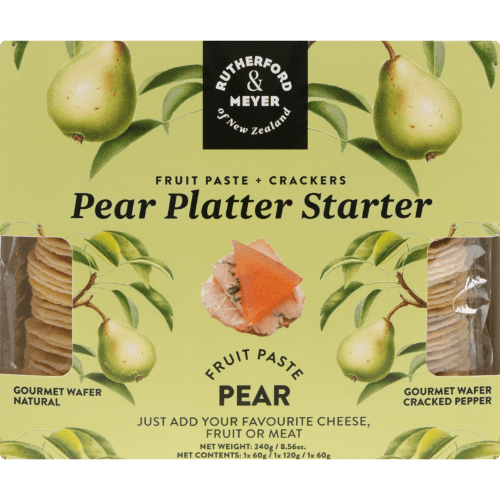 Rutherford & Meyer Pear Fruit Paste & Crackers Platter Starter
