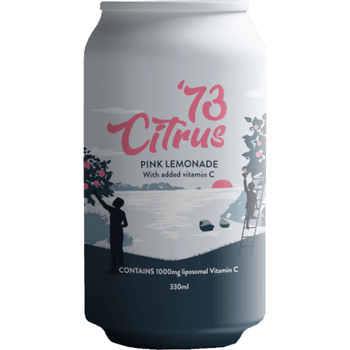 73 Citrus Pink Lemonade Carbonated Drinks 330 mL