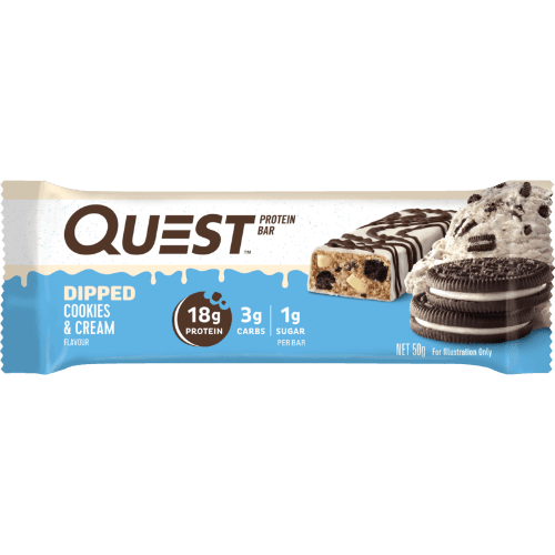 Quest Dipped Cookies & Cream Protein Bar
