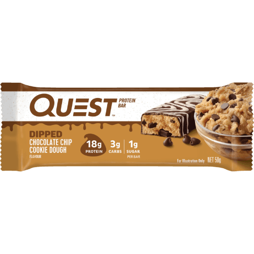 Quest Dipped Chocolate Chip Cookie Dough Protein Bar