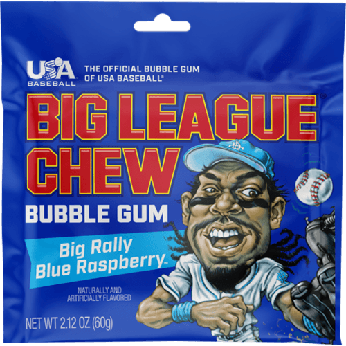 Big League Chew Big Rally Blue Raspberry Bubble Gum
