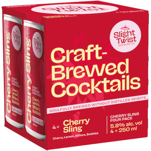 Slight Twist Cherry Sling Craft Brewed Cocktail 4 × 250 mL