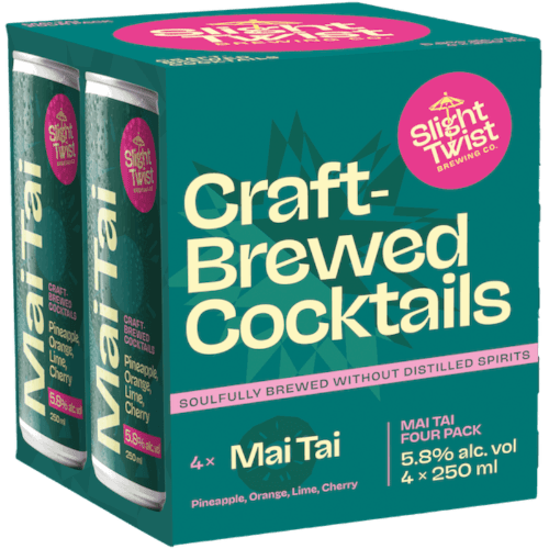 Slight Twist Mai Tai Craft Brewed Cocktail 4 × 250 mL