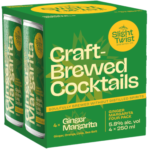 Slight Twist Ginger Margarita Craft Brewed Cocktail 4 × 250 mL
