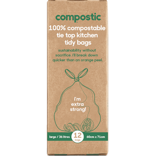 Compostic Home Compostable Large 36 Litre Tip Top Kitchen Tidy Bags