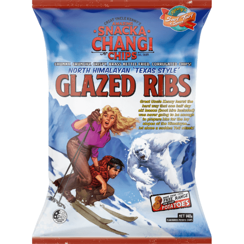 Snacka Changi Chips North Himalayan Texas Style Glazed Ribs Potato Chips