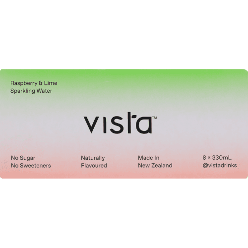 Vista Raspberry & Lime Sparkling Water