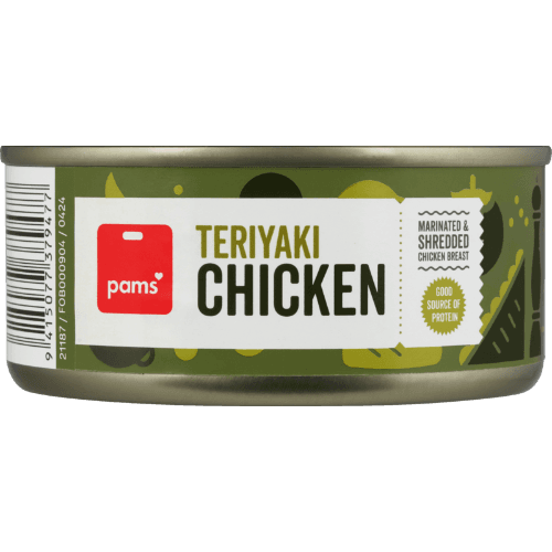 Pams Teriyaki Marinated & Shredded Chicken Breast