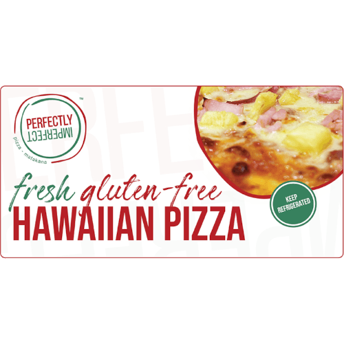 Perfectly Imperfect Hawaiian Fresh Gluten Free Pizza