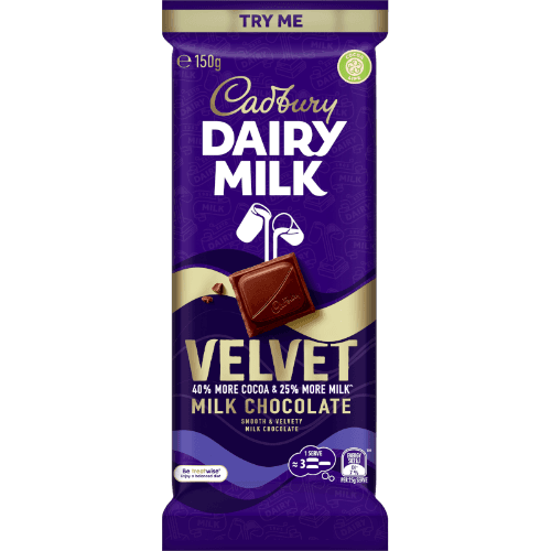 Cadbury Dairy Milk Velvet Milk Chocolate Block