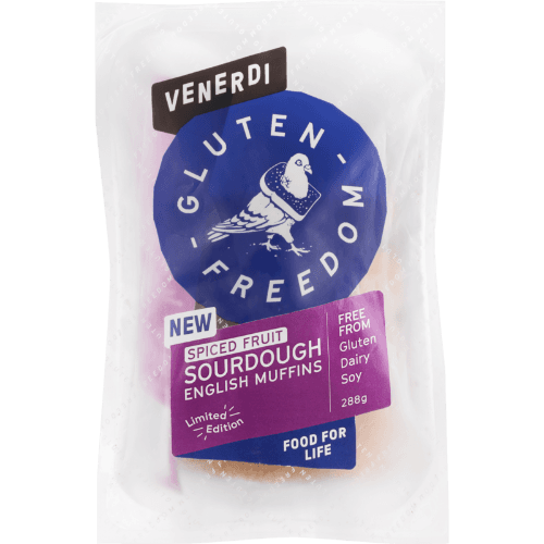 Venerdi Gluten Freedom Spiced Fruit Sourdough English Muffins