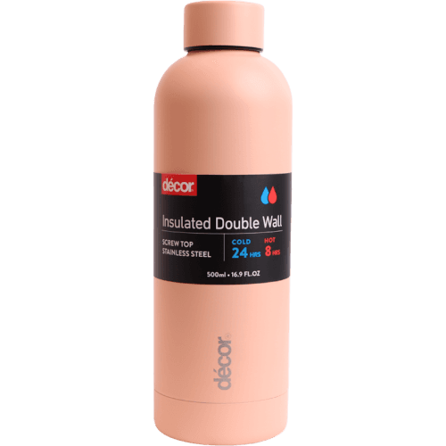 Decor Screw Top Double Wall Stainless Steel Bottle