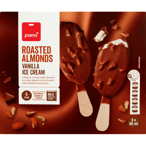 Pams Roasted Almonds Vanilla Ice Cream