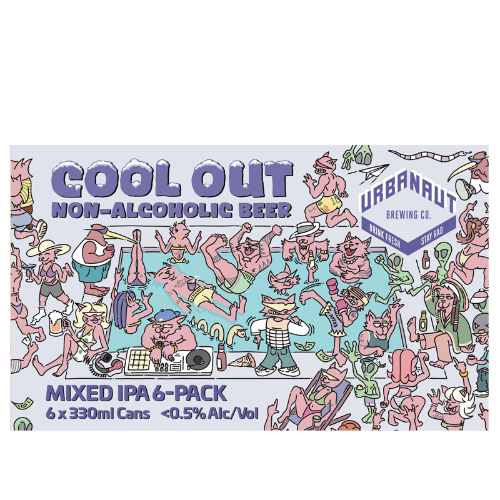 Urbanaut Cool Out Non-Alcoholic Mixed IPA 6 × 330 mL