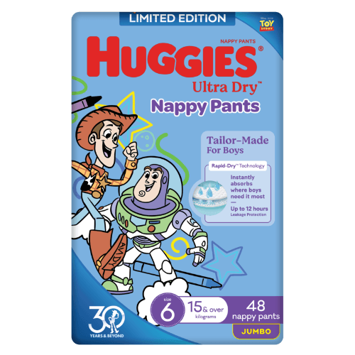 Huggies Ultra Dry Nappy Pants For Boys Size 6 + 48 × 15 kg