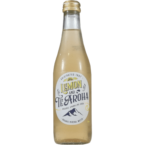Lemon and Te Aroha Organic Lemon Sparkling Soda Water