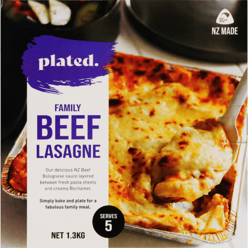 Plated Family Beef Lasagne Meal