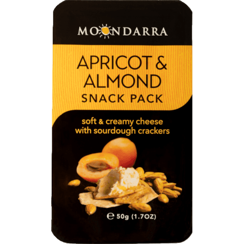 Moondarra Cheese Apricot & Almond Cream Cheese Snack Pack