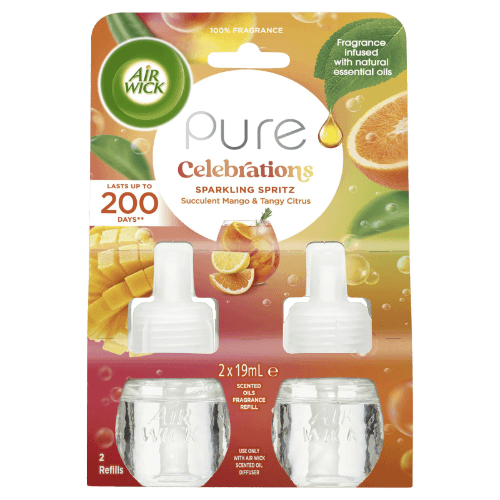 Air Wick Pure Celebrations Sparkling Spritz Succulent Mango & Tangy Citrus Scented Oil Refill