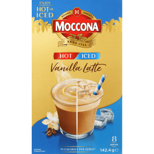 Moccona Hot Iced Salted Vanilla Latte Coffee Sachets