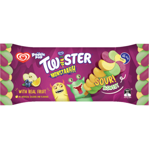 Paddle Pop Twister Monstaahh Ice Confection