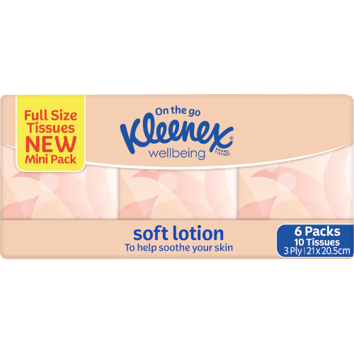 Kleenex On The Go Soft Lotion 3Ply Tissues