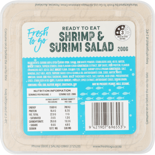 Fresh To Go Ready to Eat Surimi & Shrimp Salad