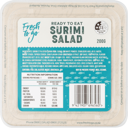 Fresh To Go Ready to Eat Surimi Salad