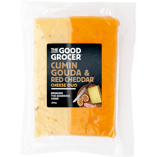 The Good Grocer Cumin Gouda & Red Cheddar Cheese Duo