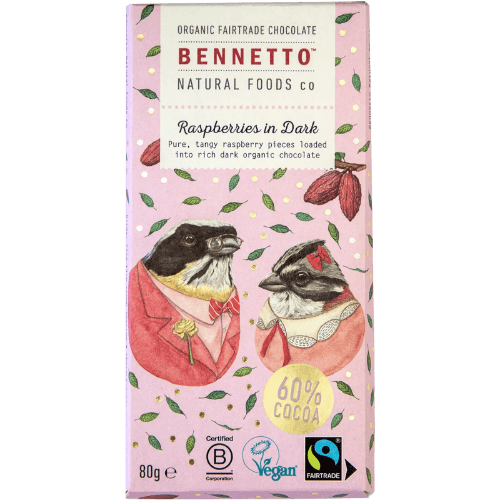 Bennetto Raspberries In Dark Chocolate Block