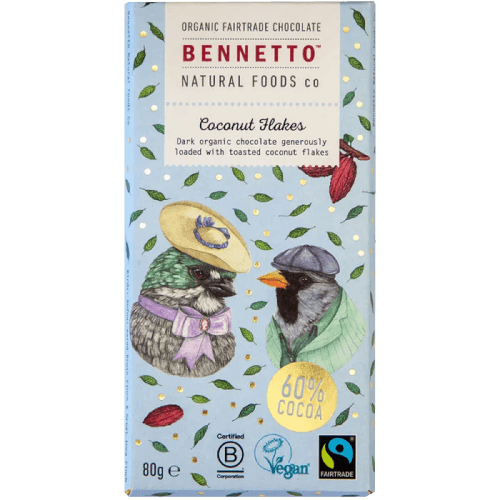 Bennetto Coconut Flakes Chocolate Block