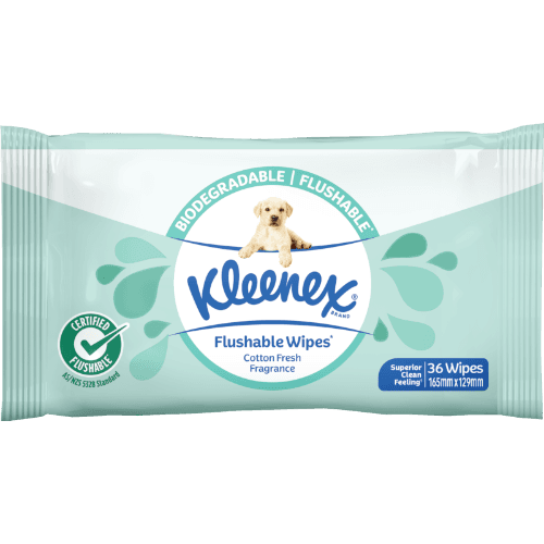 Kleenex Cotton Fresh Fragrance Wet Tissues Flushable Wipes