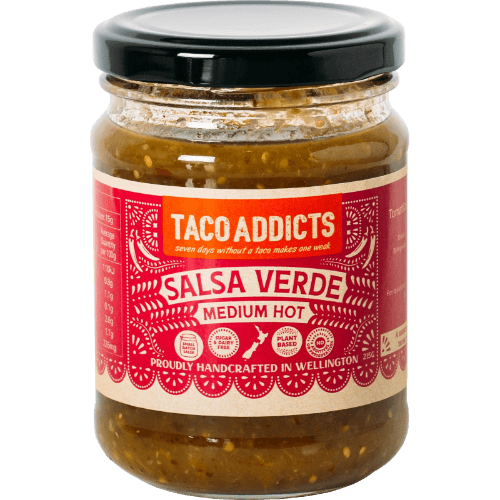 Taco Addicts Salsa Verde Medium Hot Sauce